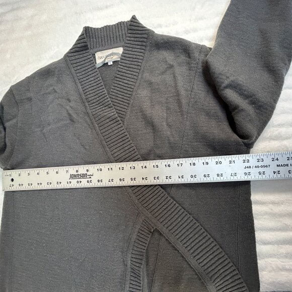 Ivan Grundahl Copenhagen Womens Gray Wool Acrylic Long Cardigan Sweater Large - Picture 7 of 8